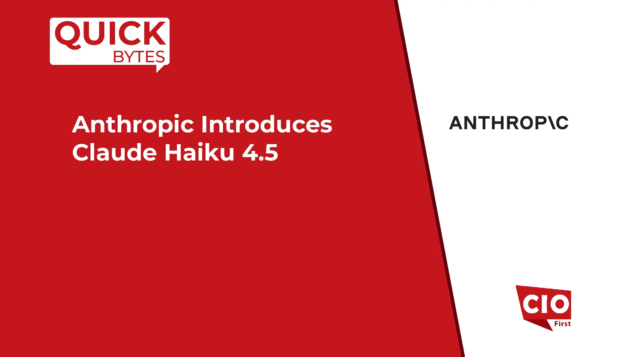 Anthropic Introduces Claude Haiku 4.5