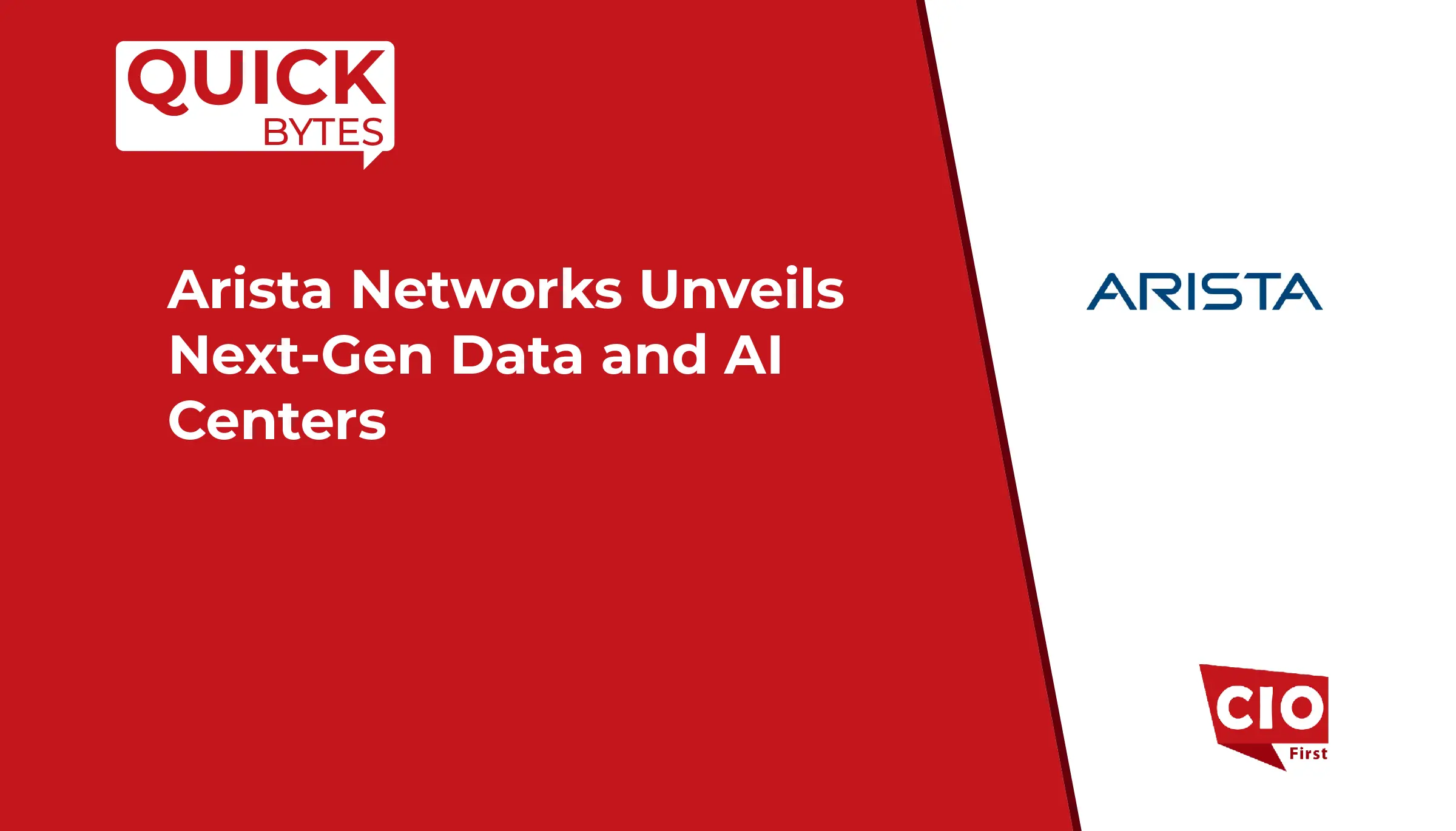 Arista Networks Unveils Next-Gen Data and AI Centers