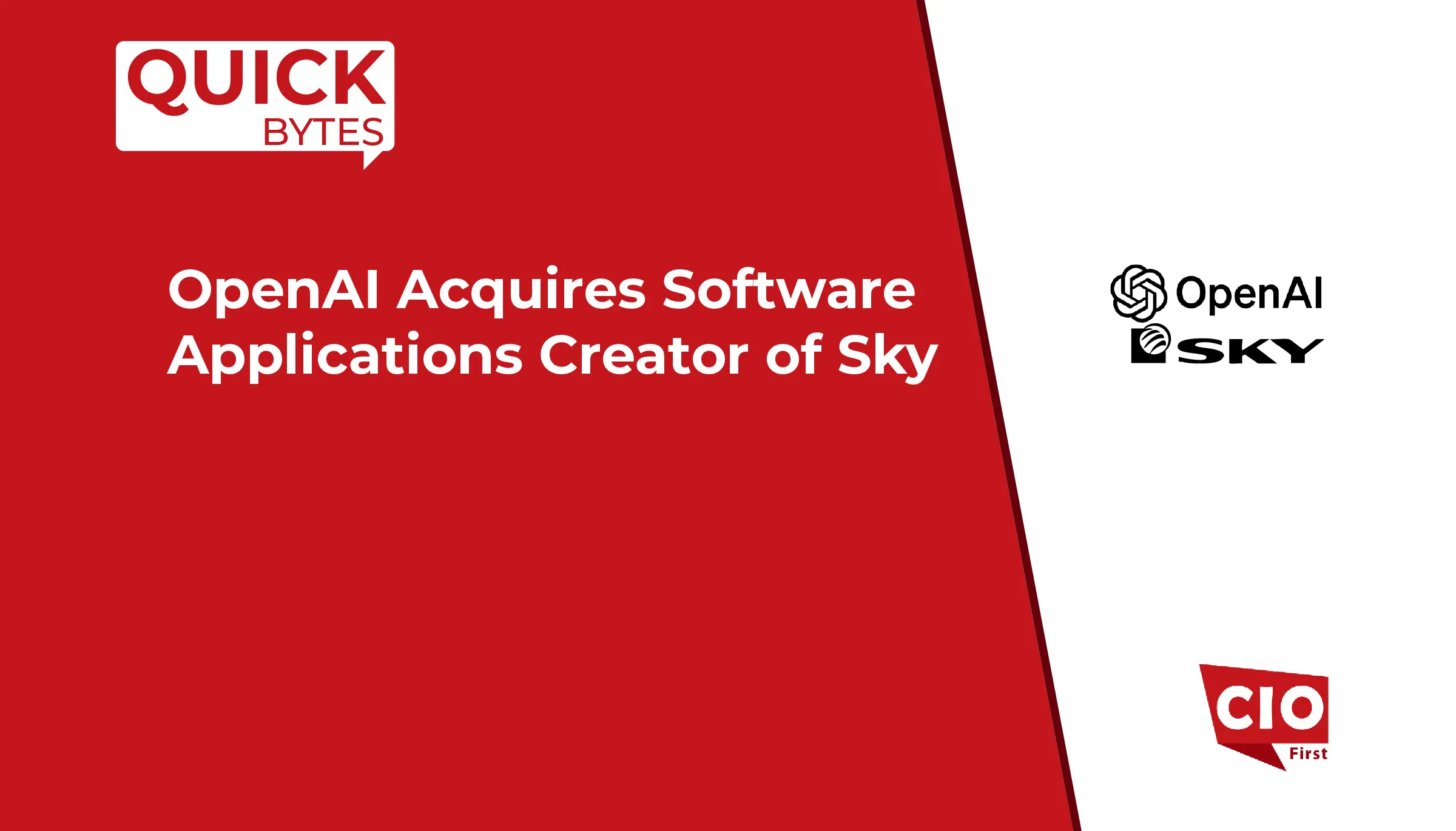OpenAI Acquires Software Applications Creator of Sky