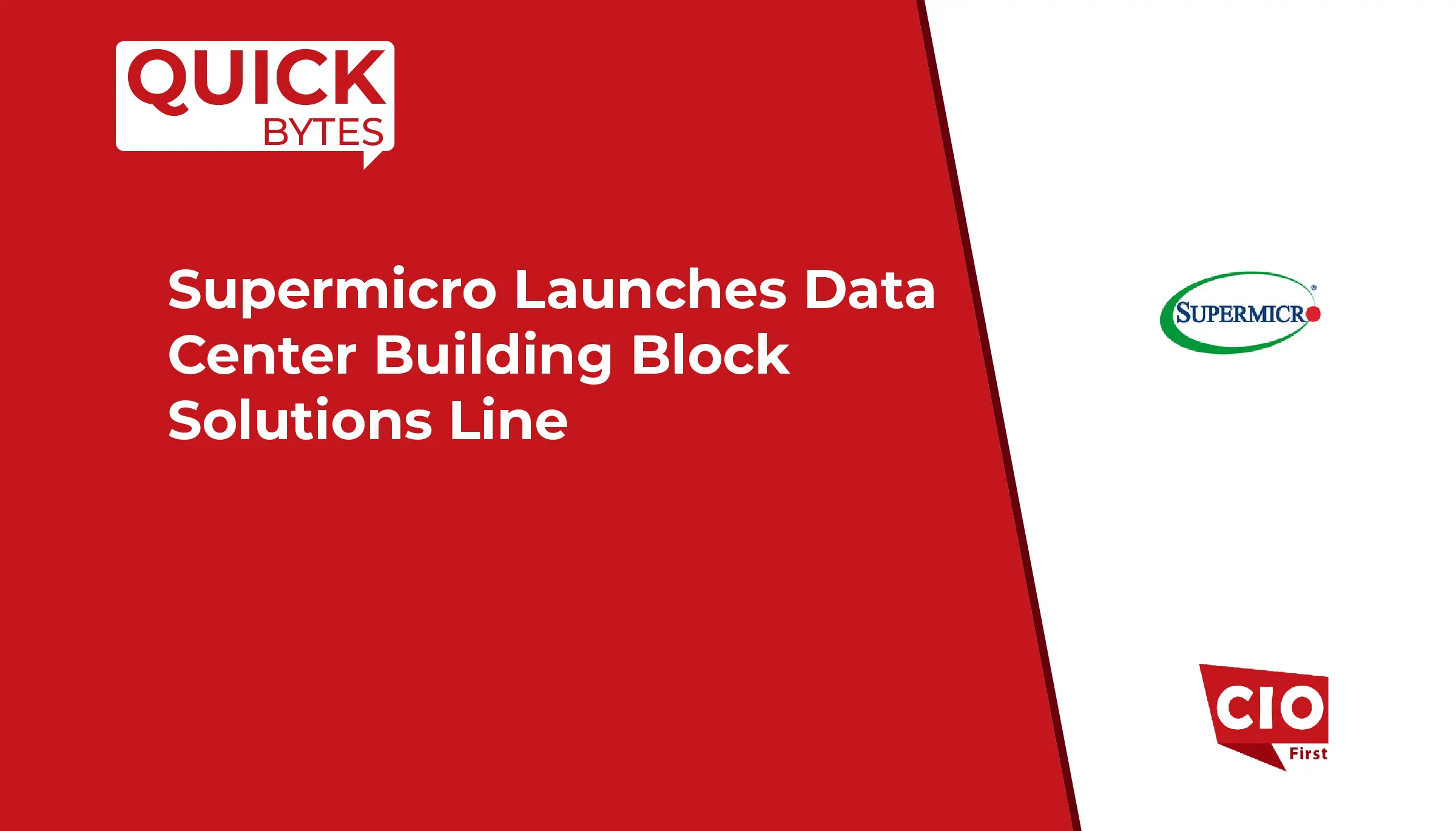 Supermicro Launches Data Center Building Block Solutions Line